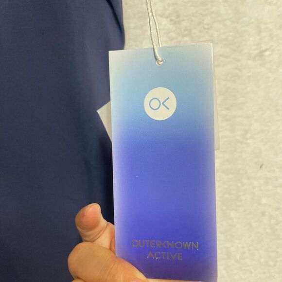 Outerknown Active Tank Top S Navy Blue Recycled Nylon Stretchy Performance - Picture 3 of 9